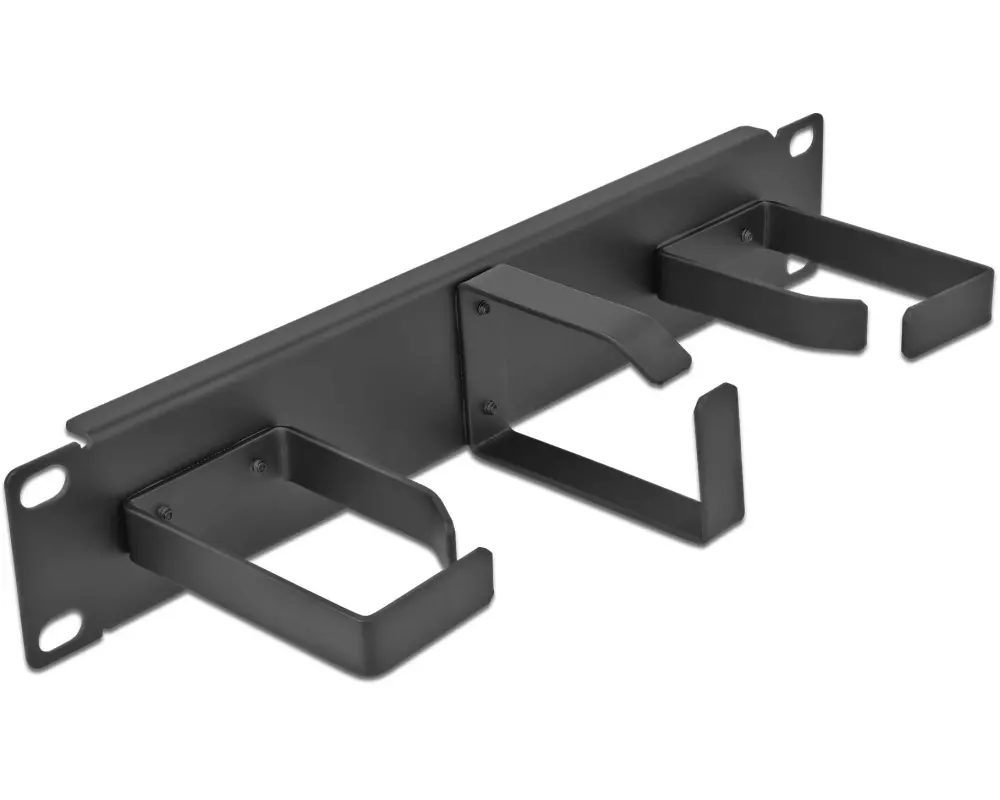 Delock Kabelführungspanel 1HE , Schwarz