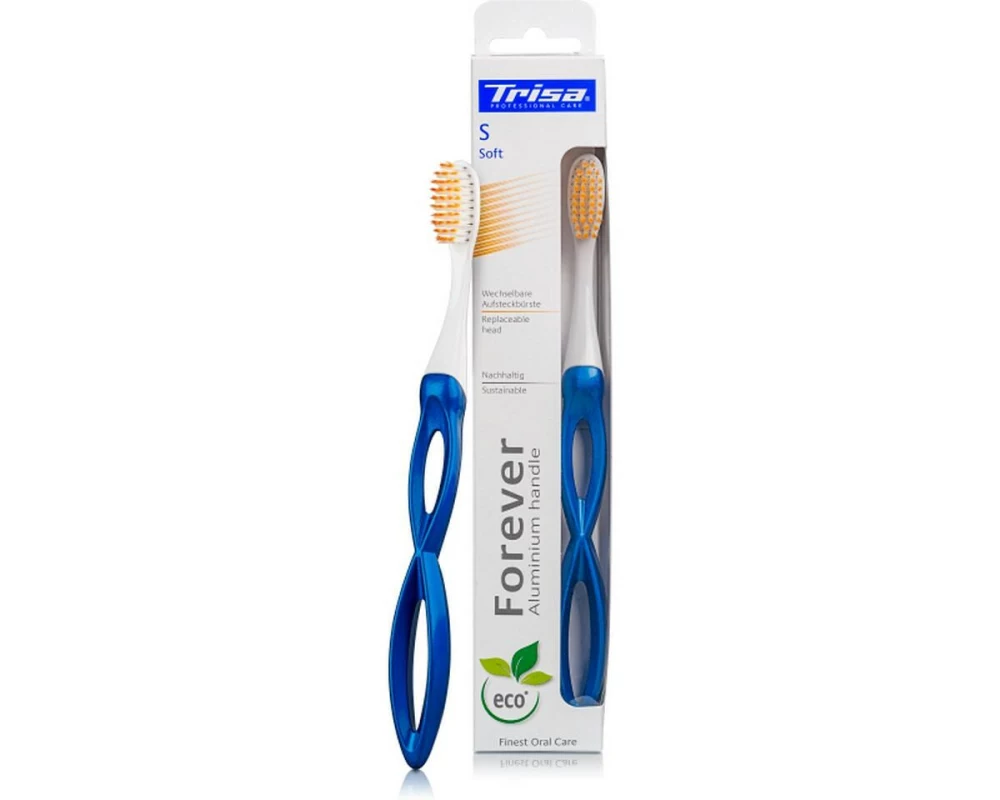 Trisa Handzahnbürste Forever Soft Blau 1 Stück