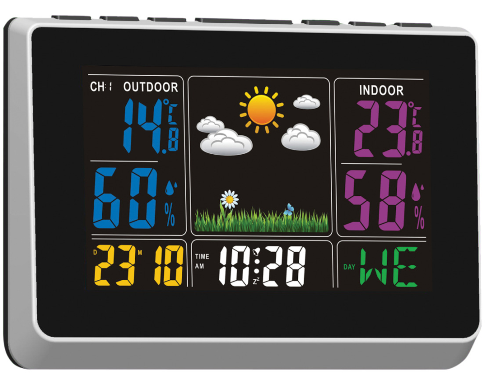 NORDIC Q Weather Station Wireless RS8738LE5B color display outdoor sensor