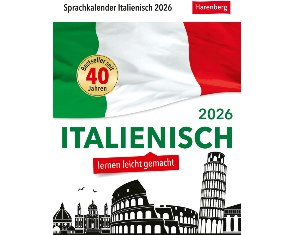 HARENBERG Abreisskalender 2026 2111000+26 Italienisch DE, IT 12.5x16cm