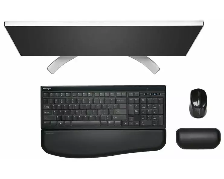 KENSINGTON Keyboard, AdvanceFit, Wireless, Black, US, Int