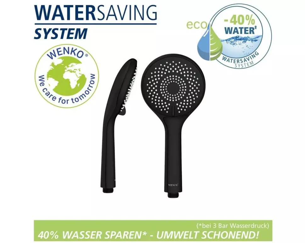 Wenko Brauseset Watersaving Schwarz