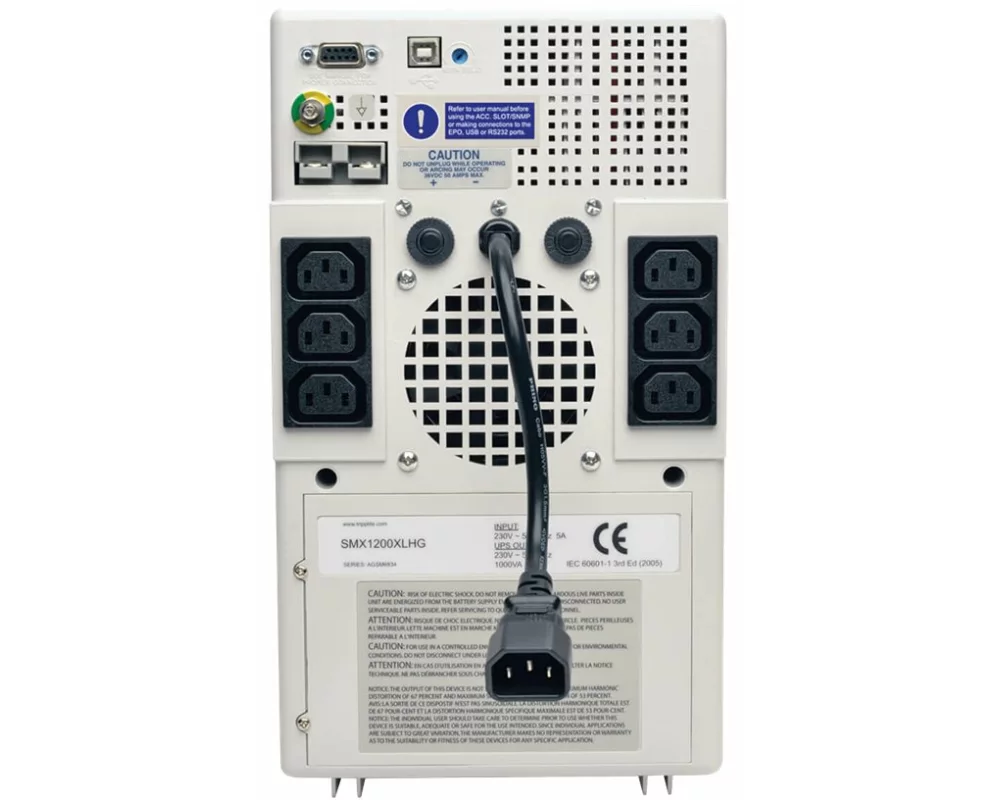 EATON TRIPPLITE SmartPro 230V, 1kVA, 750W, Medical-Grade Line-Interactive Tower UPS, with 6 Outlets, Full Isolation