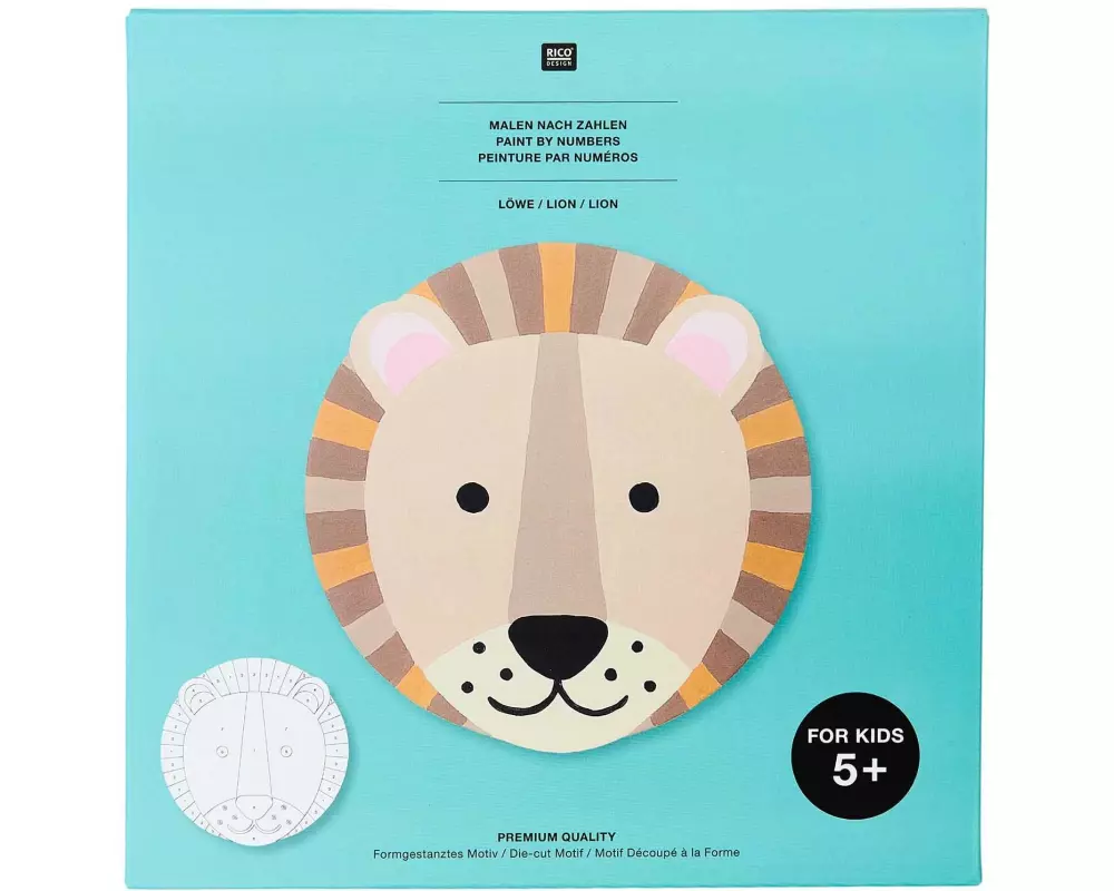 Rico Design Malen nach Zahlen 12-teilig, Löwe