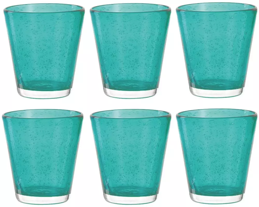 Leonardo Trinkglas Burano Laguna 330 ml, 6 Stück, Türkis