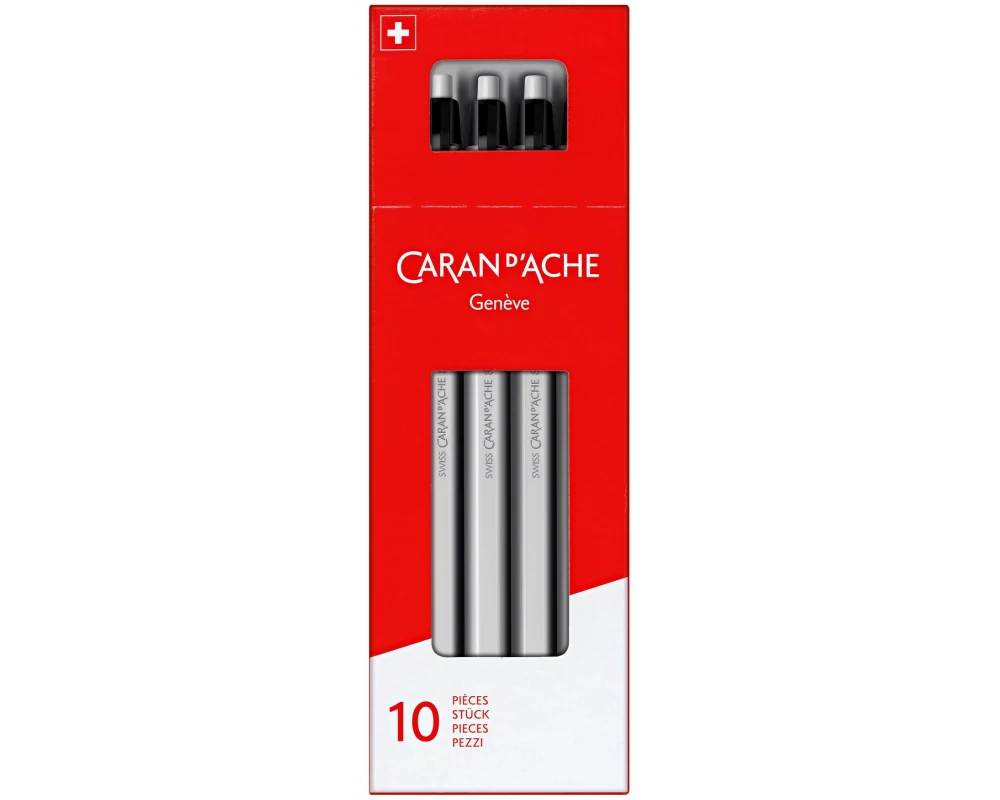 Caran d'Ache Kugelschreiber Einweg 825 10er Karton, Schwarz