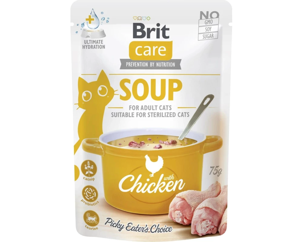 Brit Katzen-Snack Care Cat Soup with Chicken 15 x 75 g