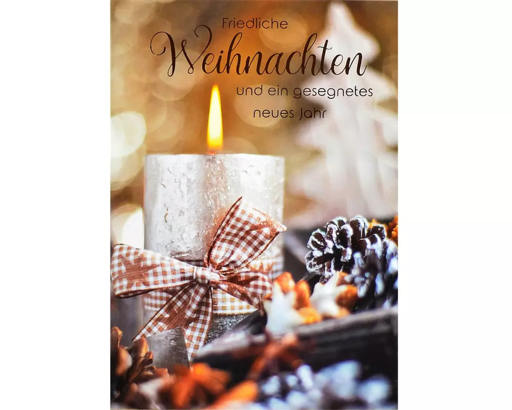 ABC Weihnachtskarte Fröhliche Weihnacht 10.7 x 15.2 cm, 5 Stück