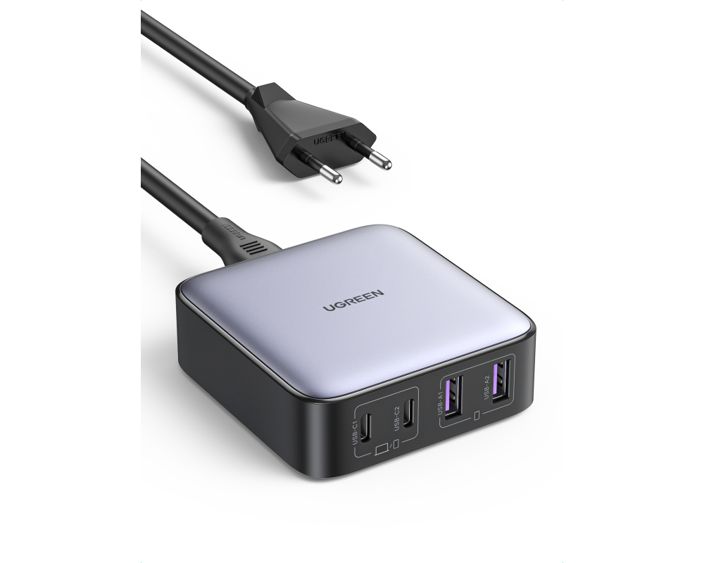 UGREEN USB Desktopcharger Nexode 90747 65W,2xUSB-A+USB-C, Black