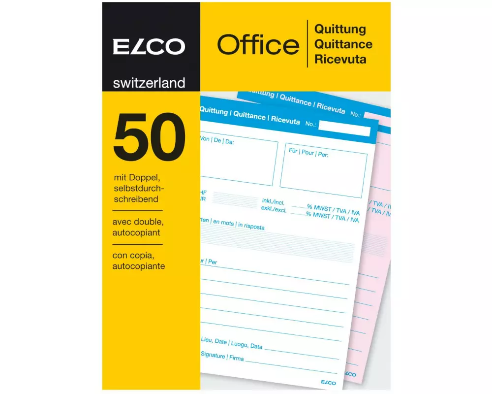 ELCO Durchschreibeblock Quittungen A6