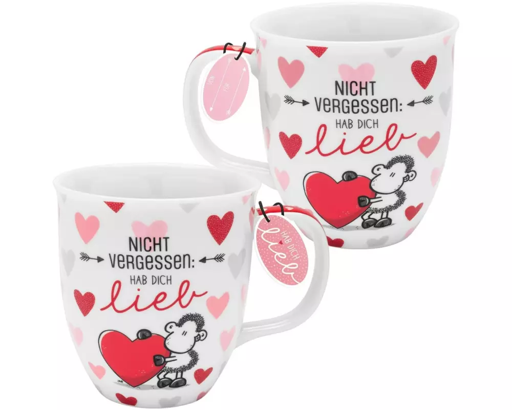 Sheepworld Universaltasse Nicht vergessen 400 ml, 1 Stück, Rosa