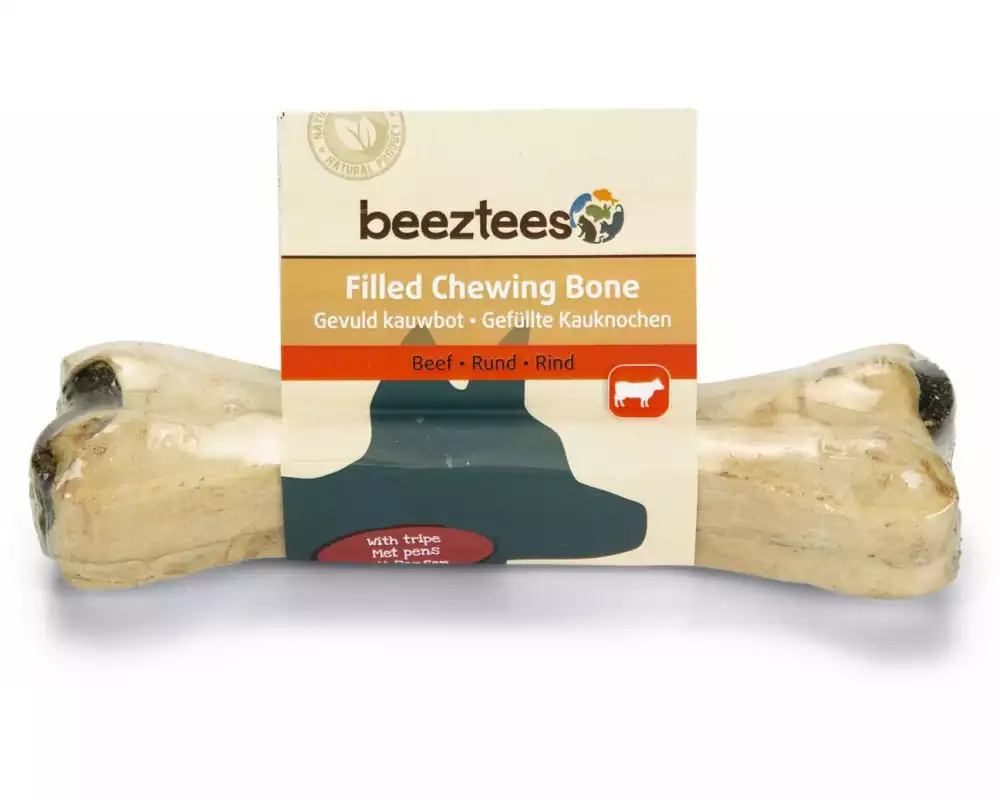 Beeztees Kausnack Knochen mit Pansen, 15 cm, 1 Stk.