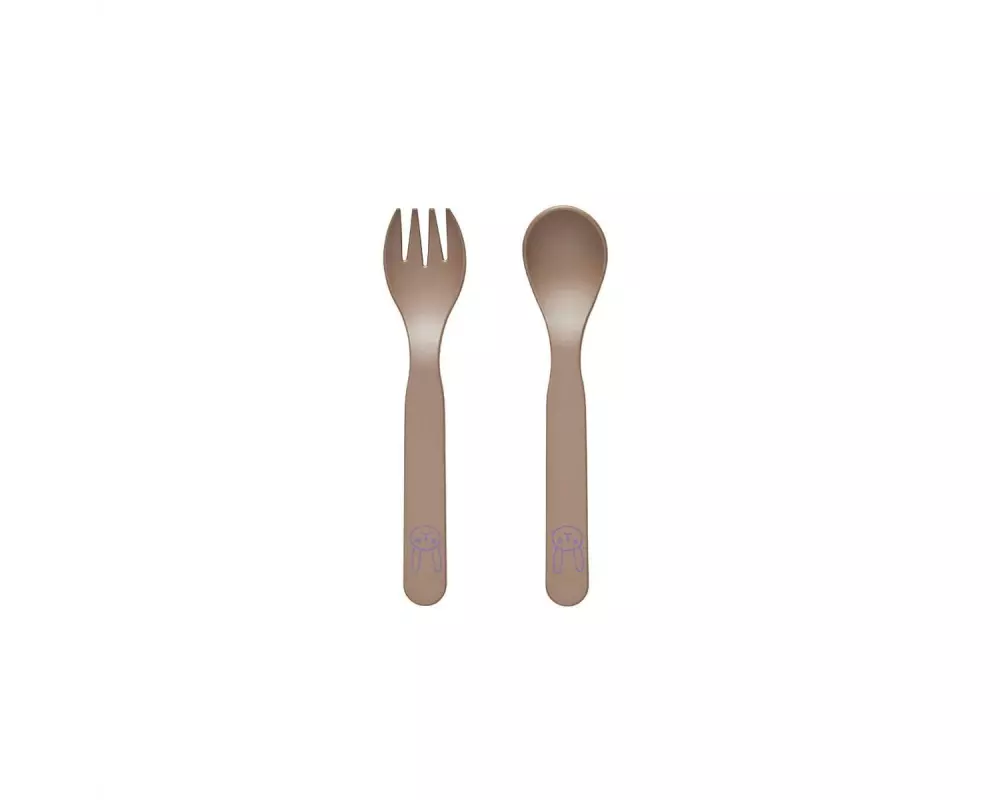 OYOY Kinderbesteckset Pullo 2-teilig, Taupe
