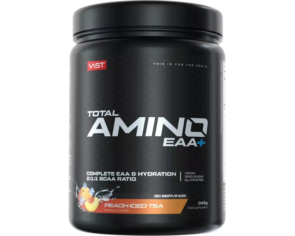 VAST Pulver Total Amino EAA+ Dose: 381g, Peach Iced Tea