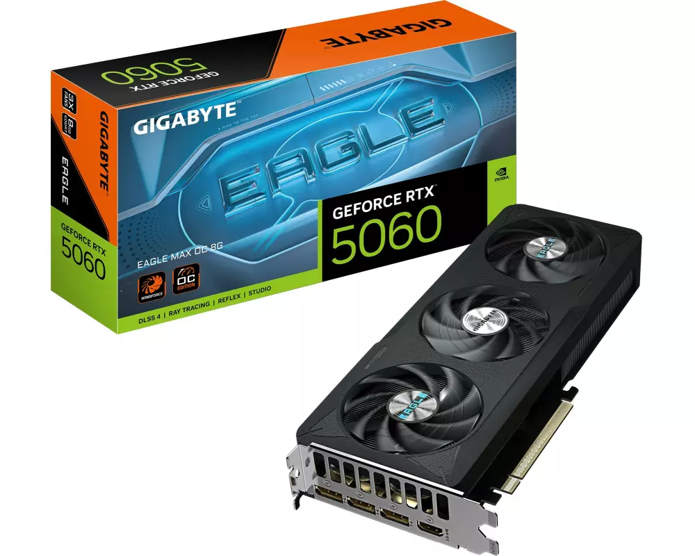 Gigabyte Grafikkarte GeForce RTX 5060 EAGLE MAX OC 8G