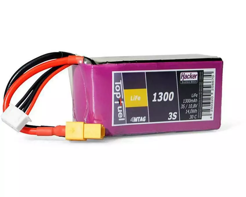 Hacker RC-Akku LiFe 1300 mAh 9.9 V 30C TopFuel MTAG