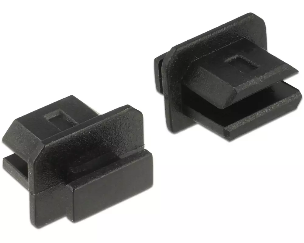 Delock Staubschutz Mini DP f mit Griff 10 Stk. Schw.