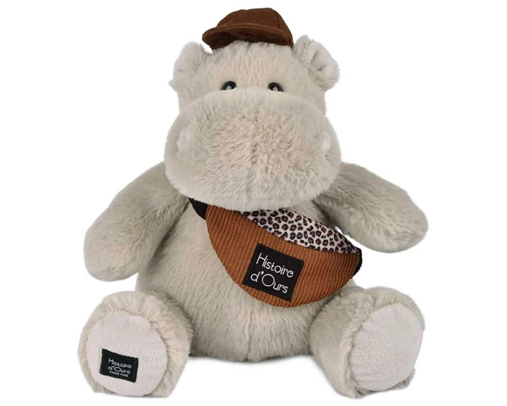 DouDou et compagnie Hippo mit Mütze 20 cm, Grau