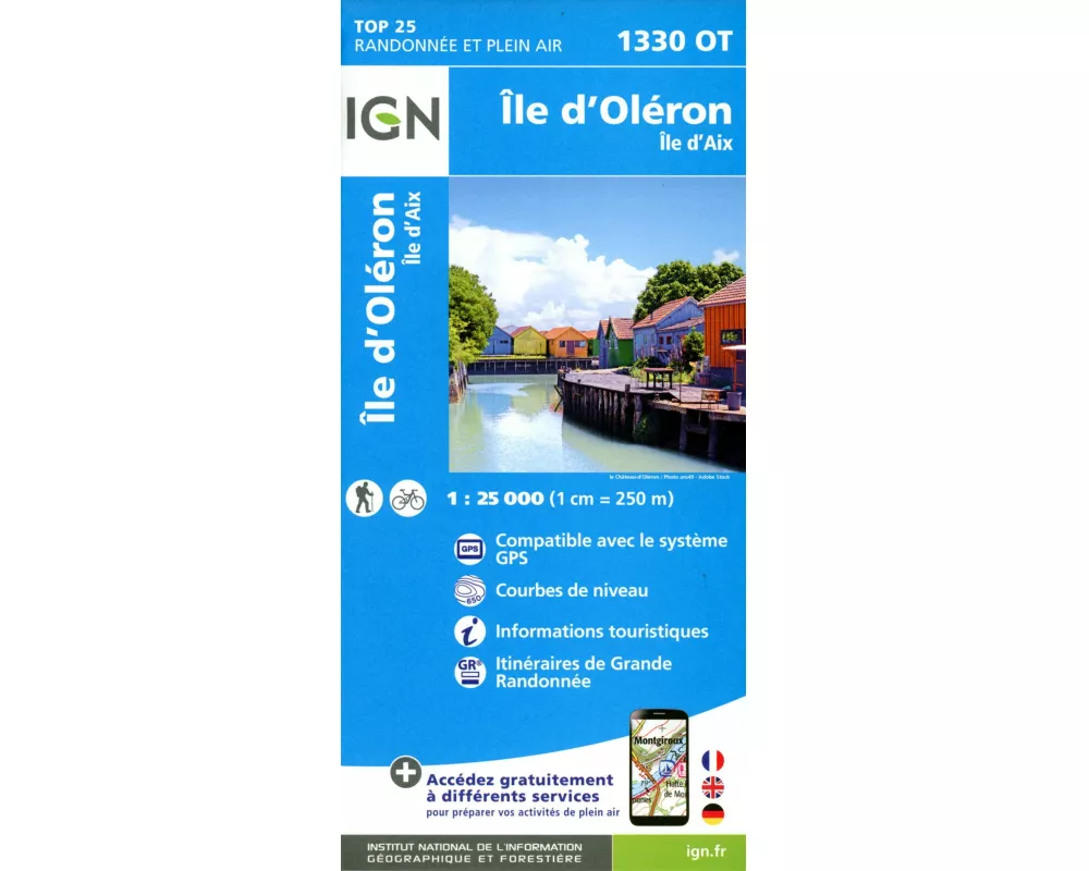 Île d'Oléron - Île d'Aix 1:25 000