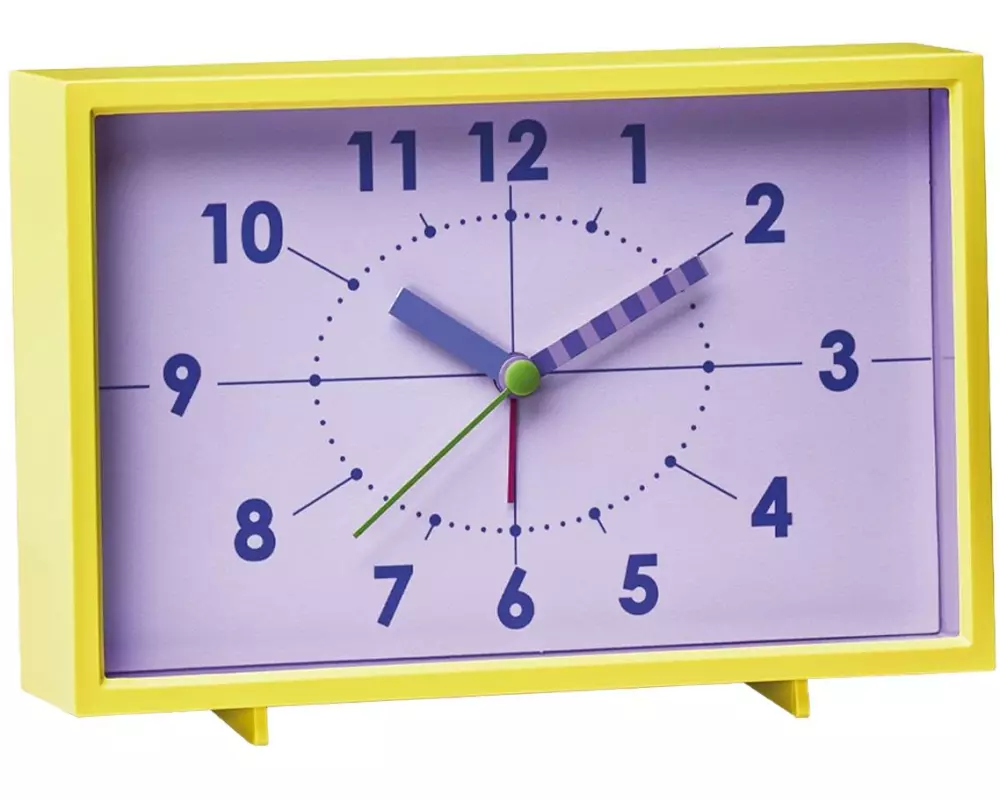 Chic Mic Tischuhr Vintage Clock – Sunny day Gelb/Viollet