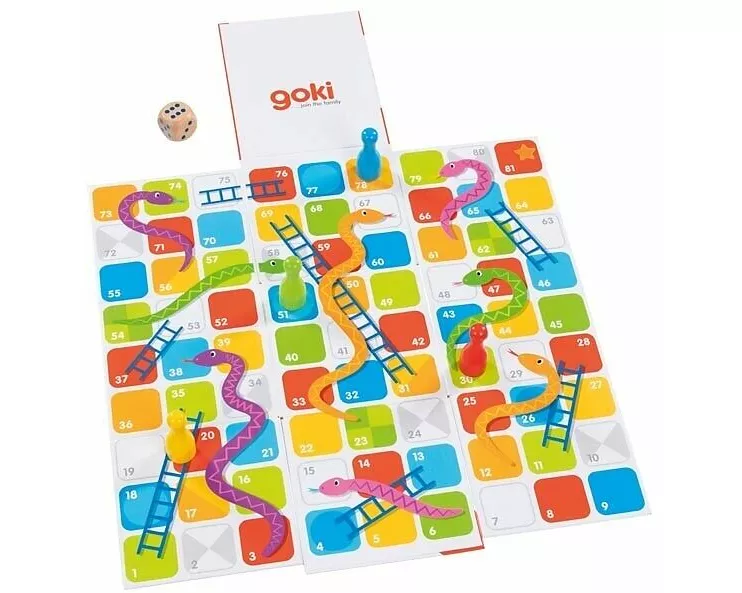 XXL Schlangen & Leitern im Würfel zum Aufklappen