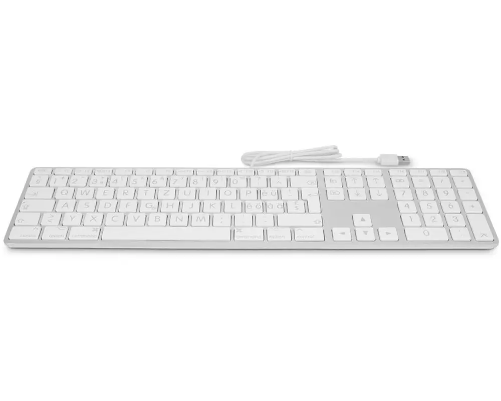 LMP Tastatur USB Grosse Beschriftung Silber