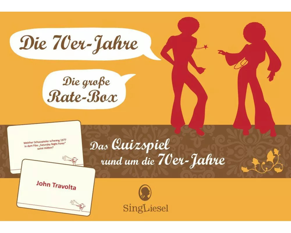 Das große 70er-Jahre-Quiz. Das Spiel für Senioren rund um die 70er Jahre. Spiele-Box mit 100 Karten