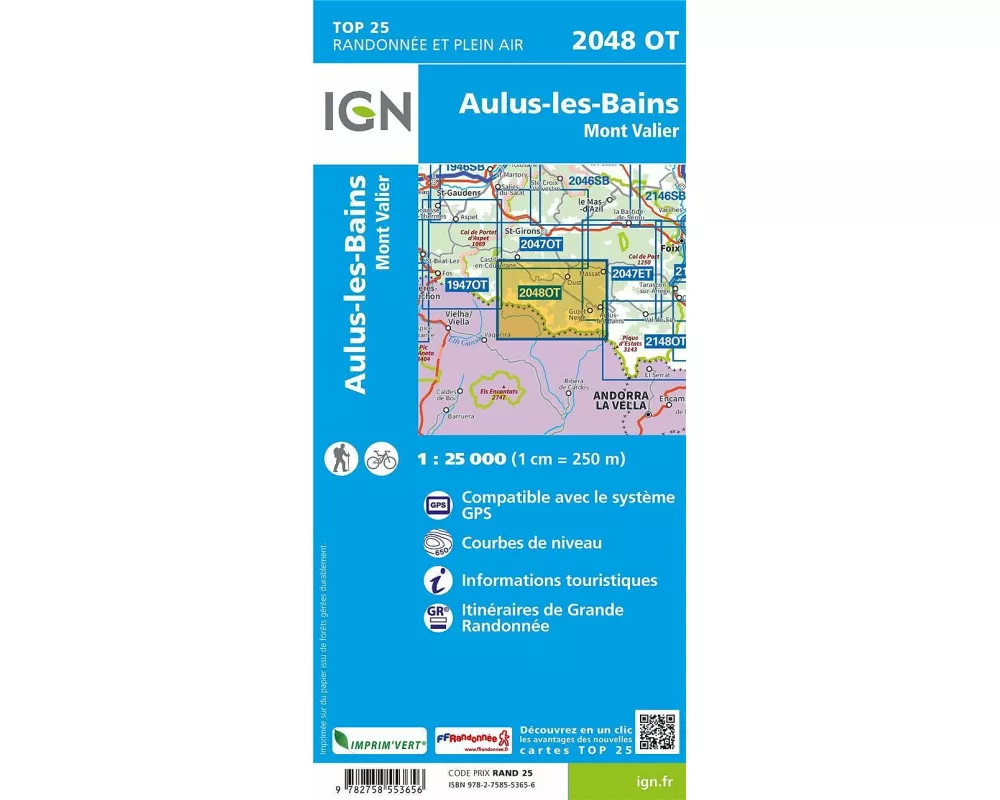 2048OT Aulus les Bains 1 : 25 000