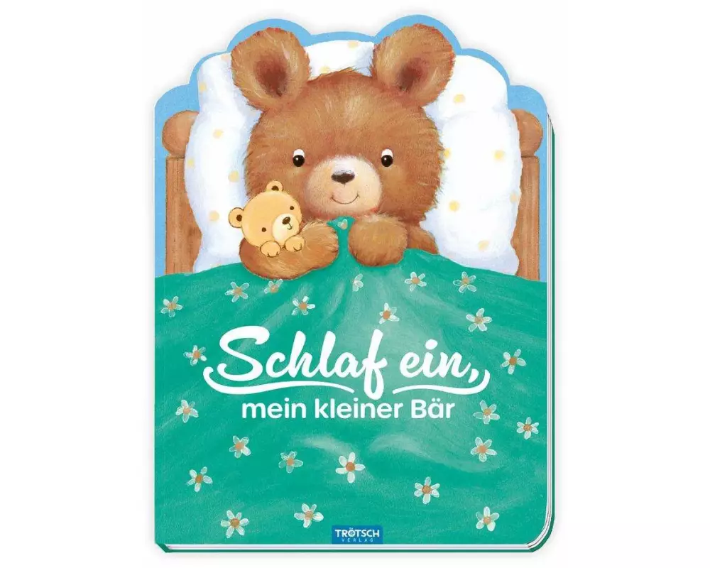 TRÖTSCH - Schlaf ein, mein kleiner Bär | Beruhigende Gutenachtgeschichte mit liebevollen Reimen | Pappbilderbuch mit zauberhaften Illustrationen für e