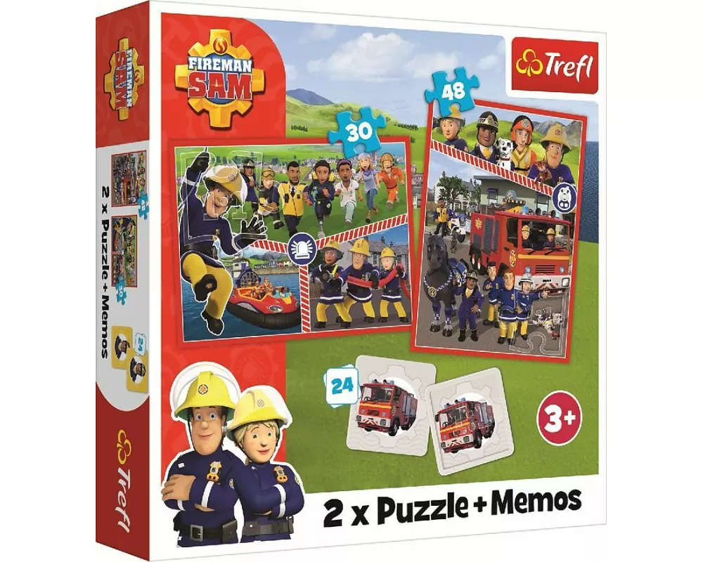 2 in 1 Puzzles + Memos - Feuerwehrmann Sam