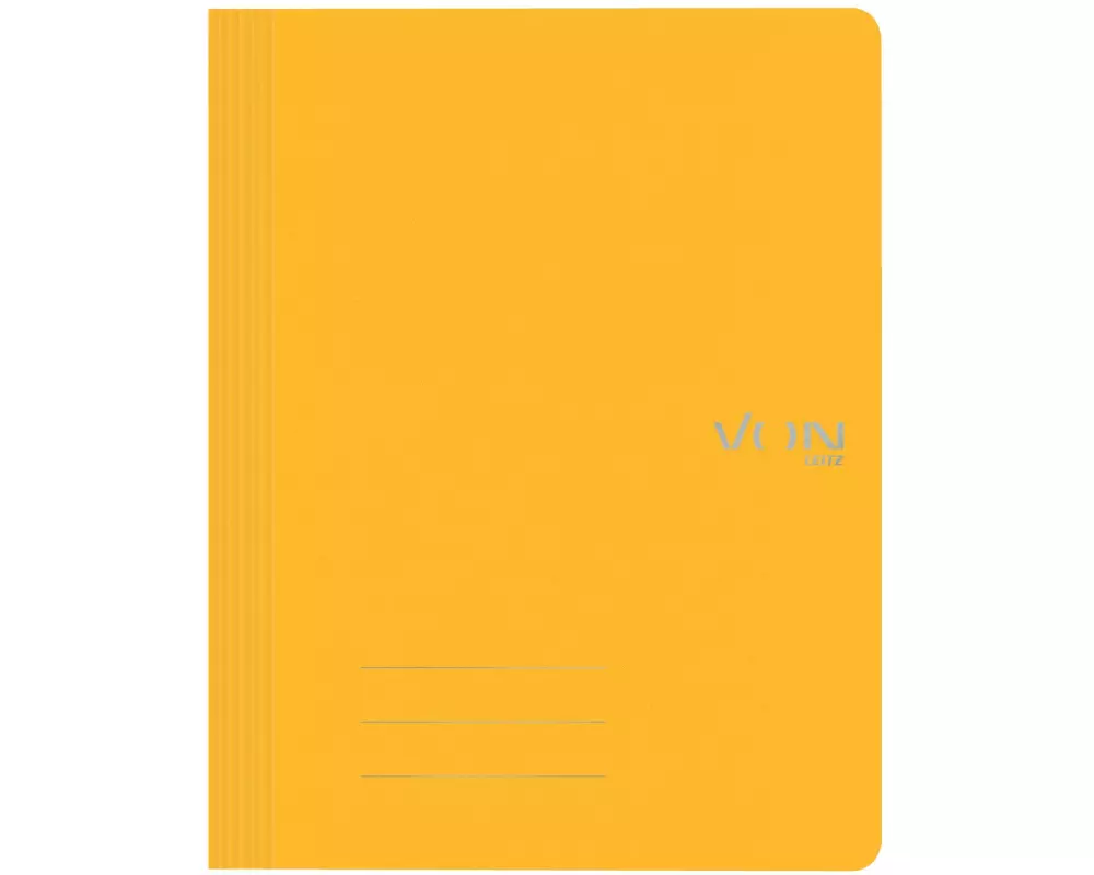 VON Schnellhefter mit Heftmechanik, A4, Gelb, 10 Stück