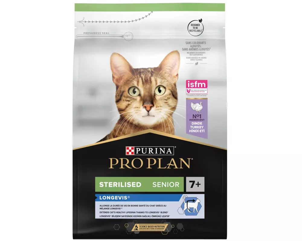 Purina Pro Plan Trockenfutter Steril. Longevis Adult 7+ Truthahn 1.5 kg