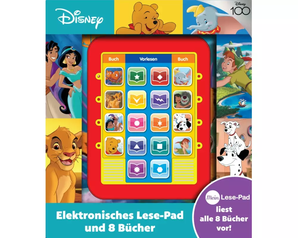 Disney - Mein Vorleser - Elektronisches Lese-Pad mit 8 Hardcover-Büchern