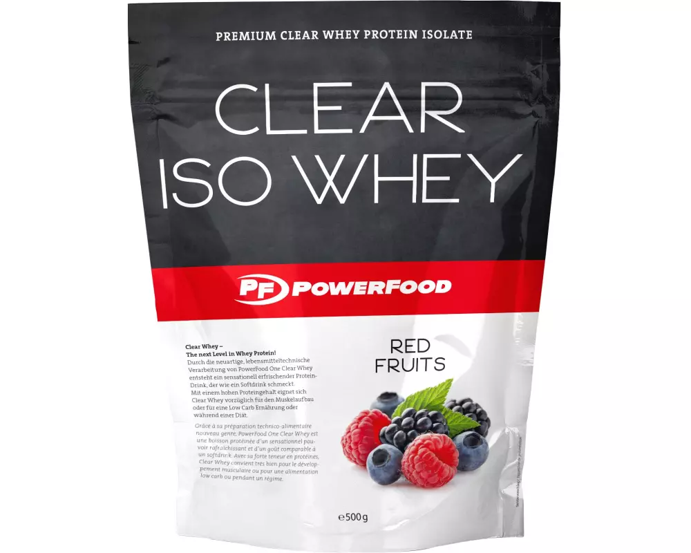 PowerFood One Pulver Clear Iso Whey Rote Früchte 550 g