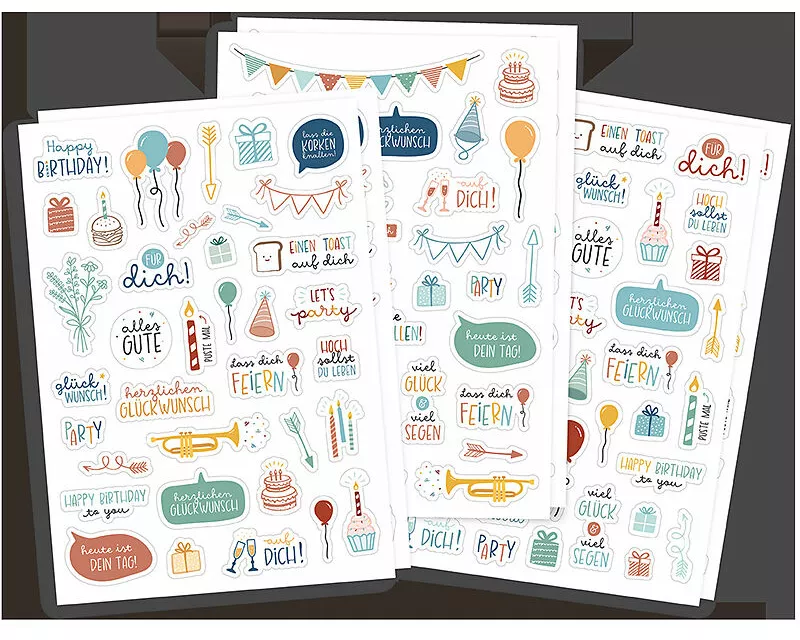 Sticker-Set Geburtstag