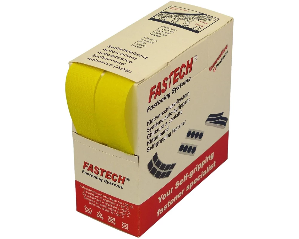FASTECH Klettband-Box Gelb