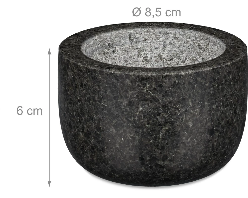 relaxdays Mörser 8.5 cm, Granit