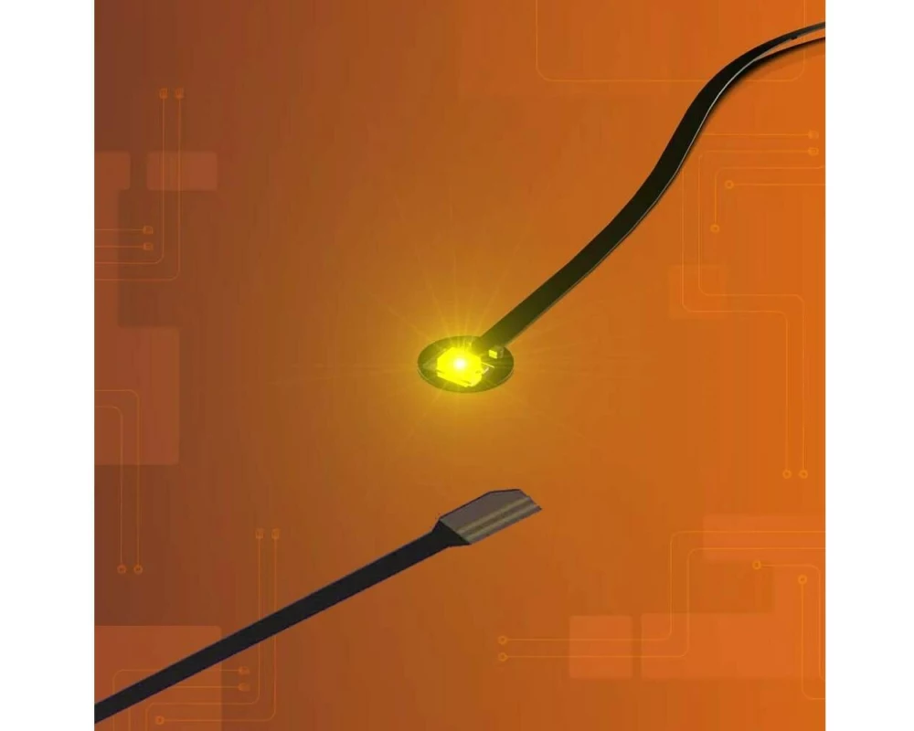 Light My Bricks 2.0 Astro LED Gelbe mit 30 cm Flachkabel 4er Pack