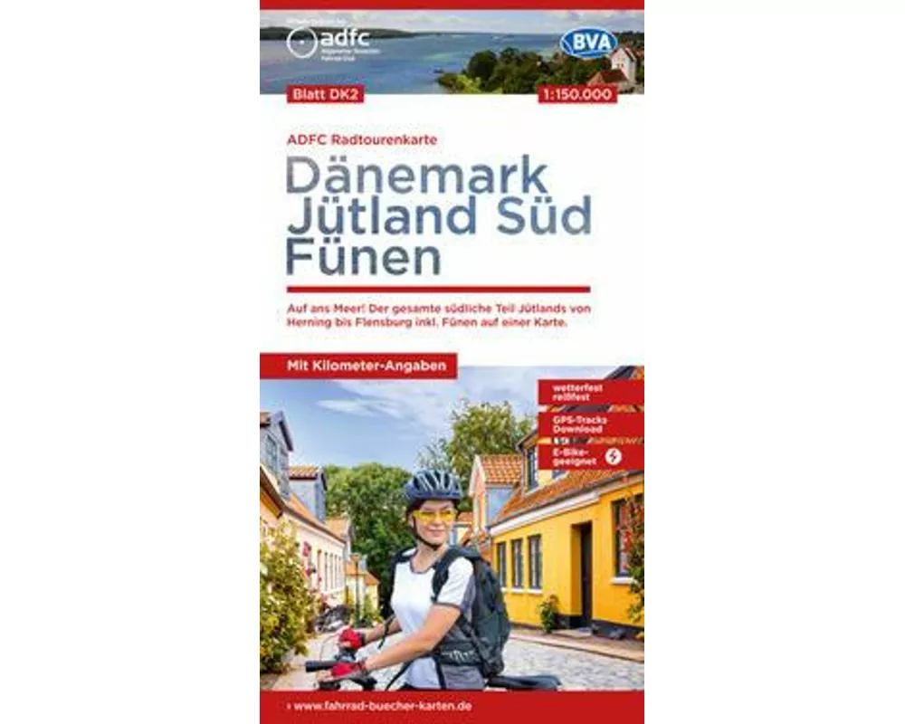 BVA ADFC Radtourenkarte Dänemark/Jütland Süd/ Fünen 1:150.000