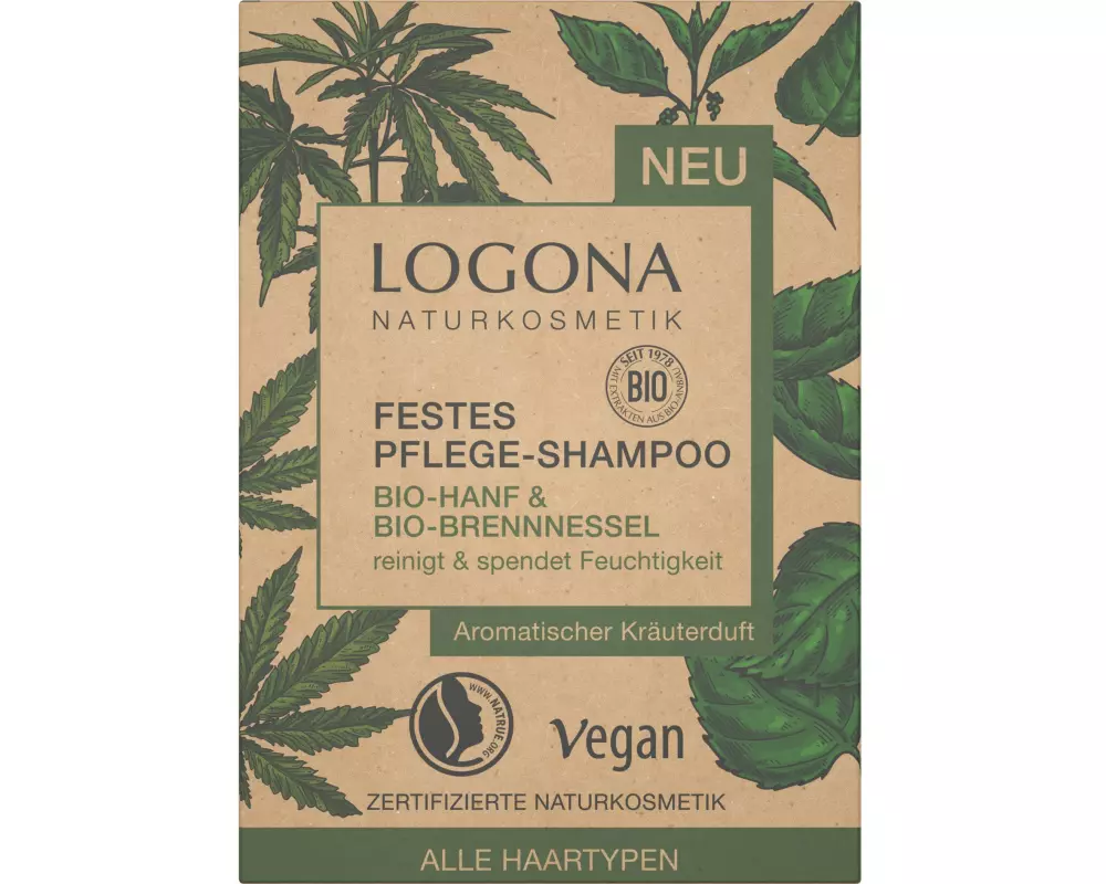Logona Festes Shampoo Bio-Hanf und Bio-Brennnessel 60 g
