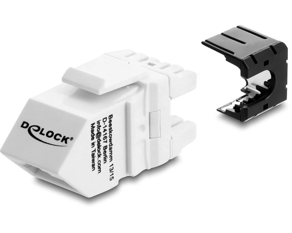 Delock Keystone-Modul RJ45 Buchse zu LSA Cat.6A 45° gewinkelt