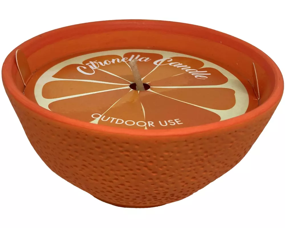 Dameco Gartenkerze Orange D: 12.5 cm H: 6 cm