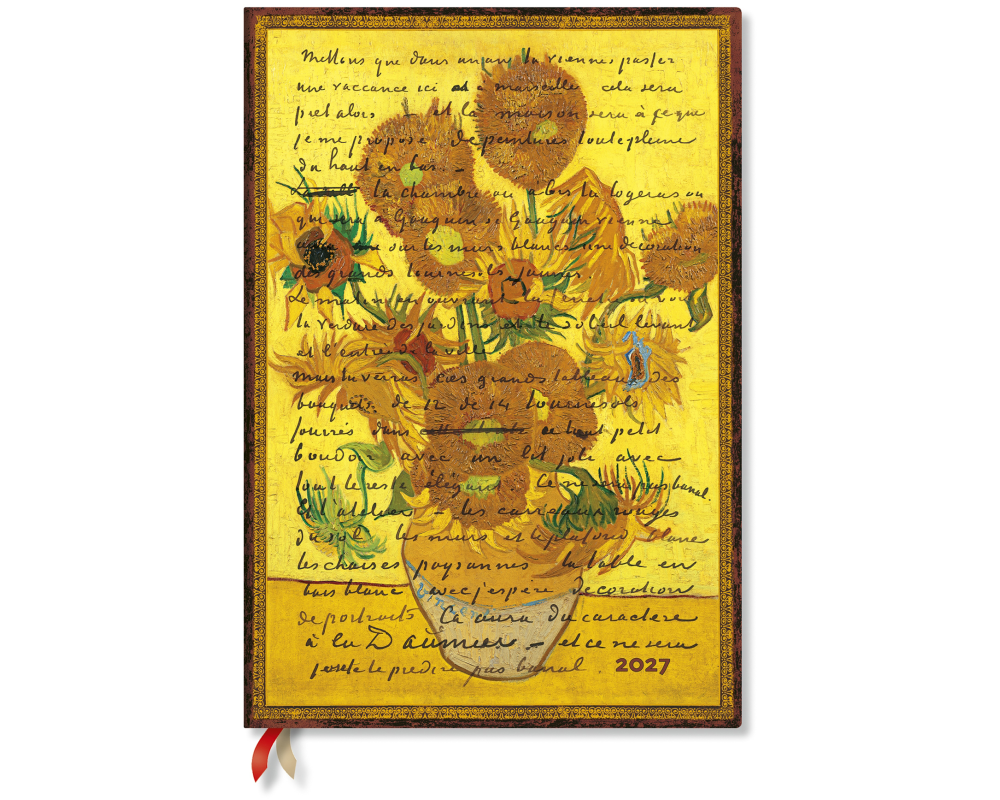 PAPERBLANKS Agenda Sonnenblumen 2027 DD1840-8 1W/2S VER Grande HC DE 21x30cm