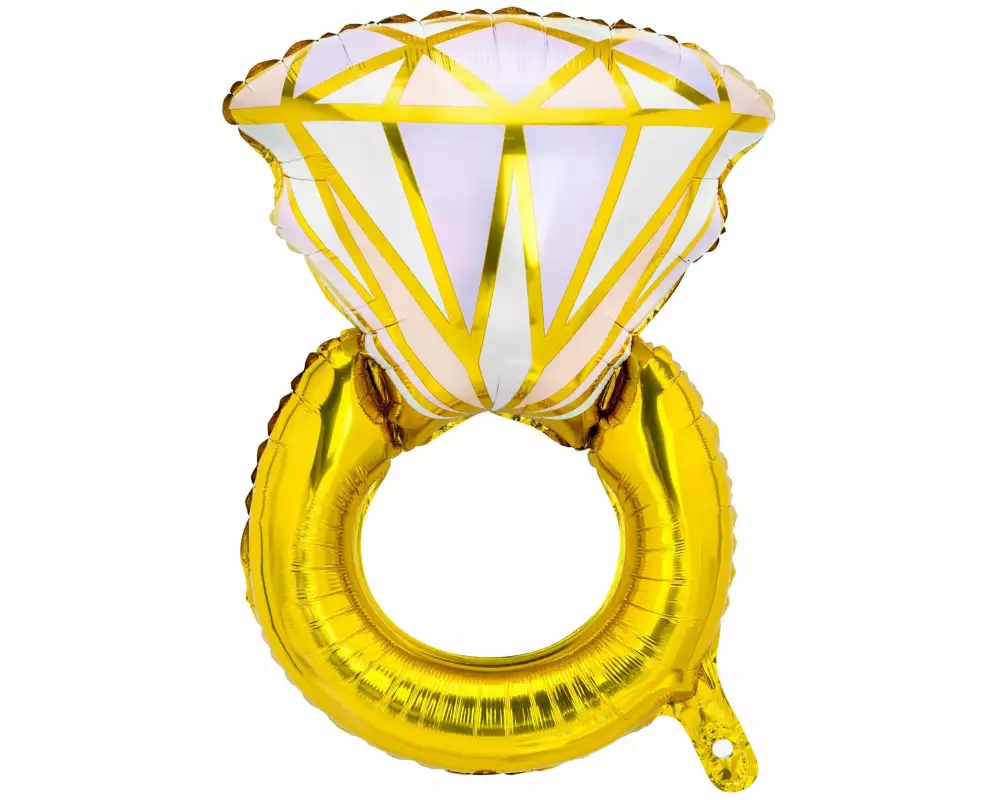 Partydeco Folienballon Ring 60 x 95 cm, Gold