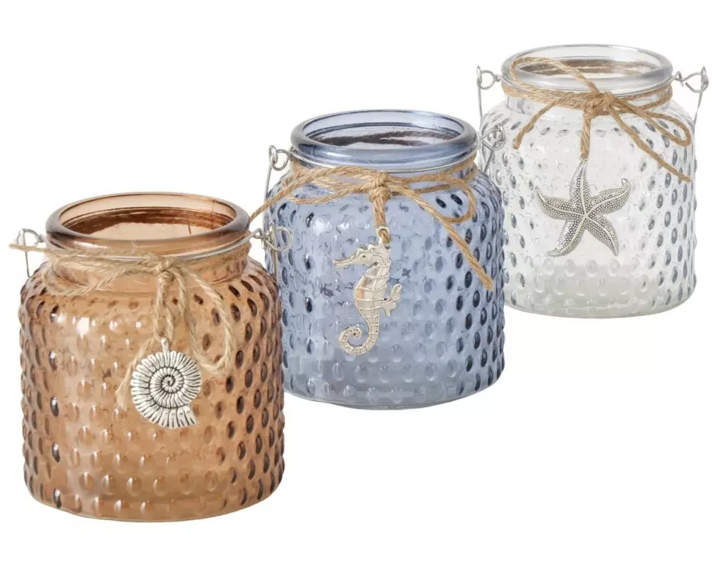 Boltze Windlicht Marano 1 Stück, assortierte Farb-Auslieferung