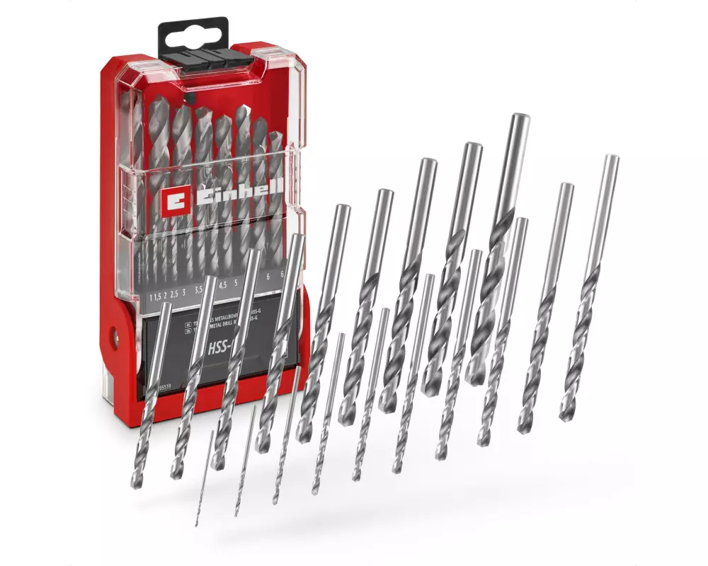 Einhell Metallbohrer-Set HSS-G 19tlg LS