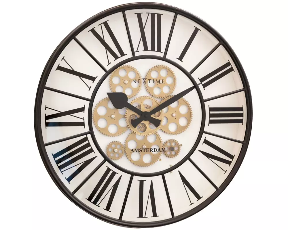 NeXtime Wanduhr William Beige/Braun, 50 cm