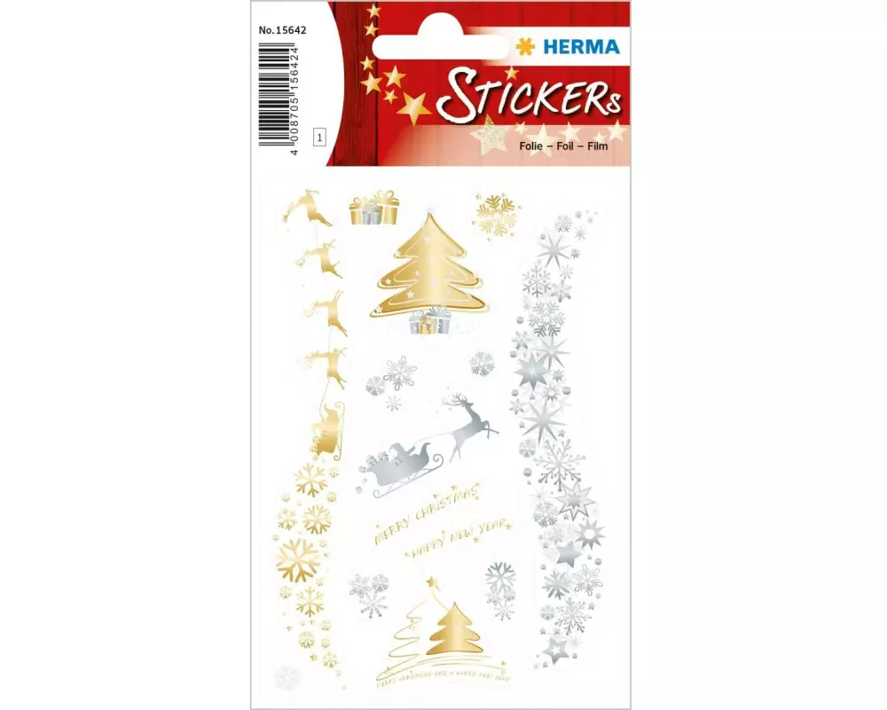 Herma Stickers Weihnachtssticker Weihnachtszauber 1 Blatt à 14 Sticker