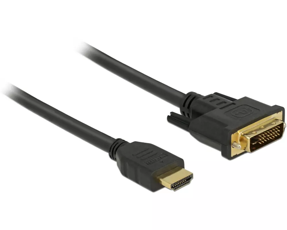 Delock Kabel HDMI – DVI, 1.5 m, bidirektional