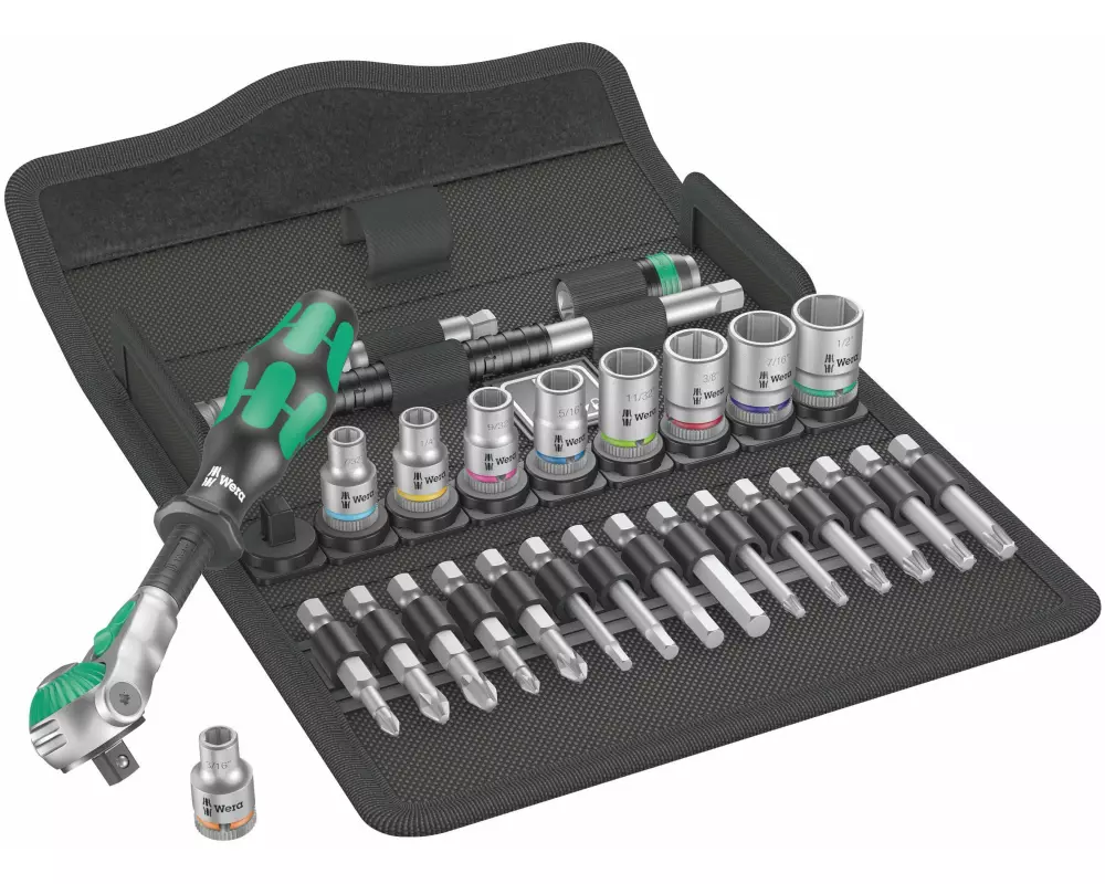 Wera Ratschen-Set 8100 SA 9 Zyklop Speed 1/4" 28-teilig